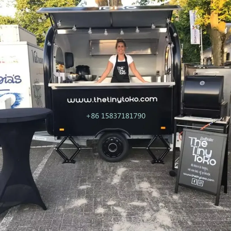 Street Food Snacks - Gerobak Makanan Kecil Hitam Kustom, Mobil