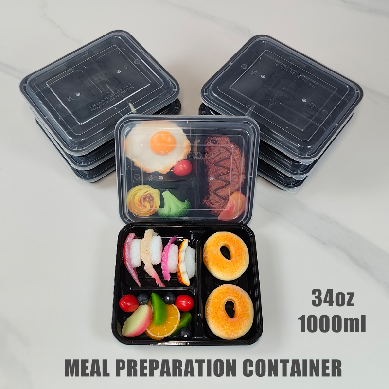 Food And Snacks For Picnic - 3 Kompartemen 34 Oz/1000 Ml, 12/35