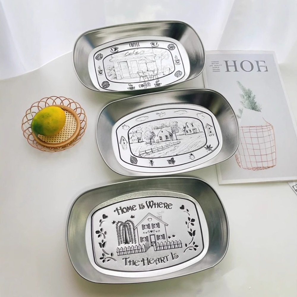 2 Buah Nampan Timah Amerika An - Food And Snacks For Picnic ulasan dan harga