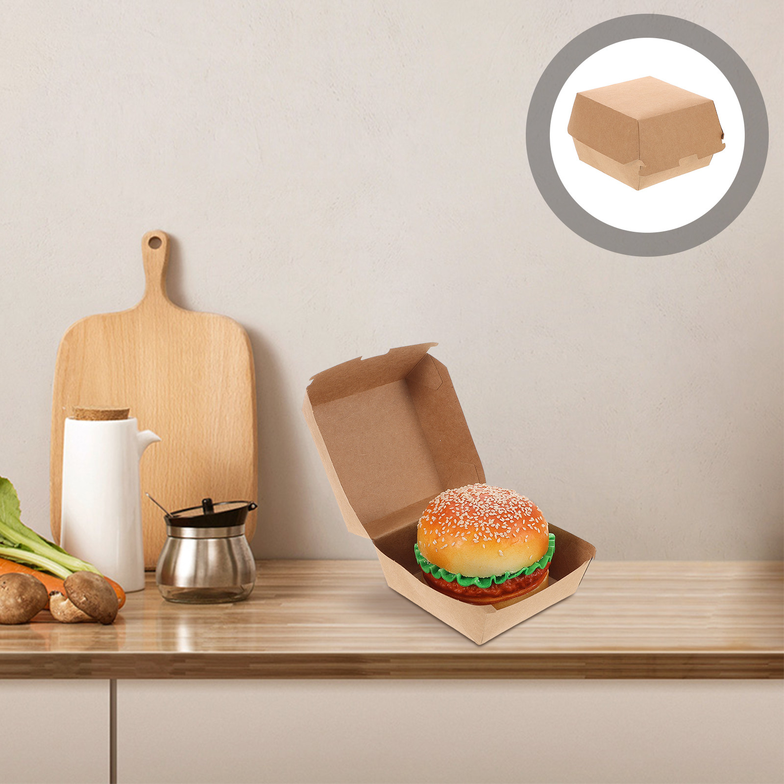 30 Buah Kotak Burger Kertas Kr - Food And Snacks For Picnic ulasan dan harga